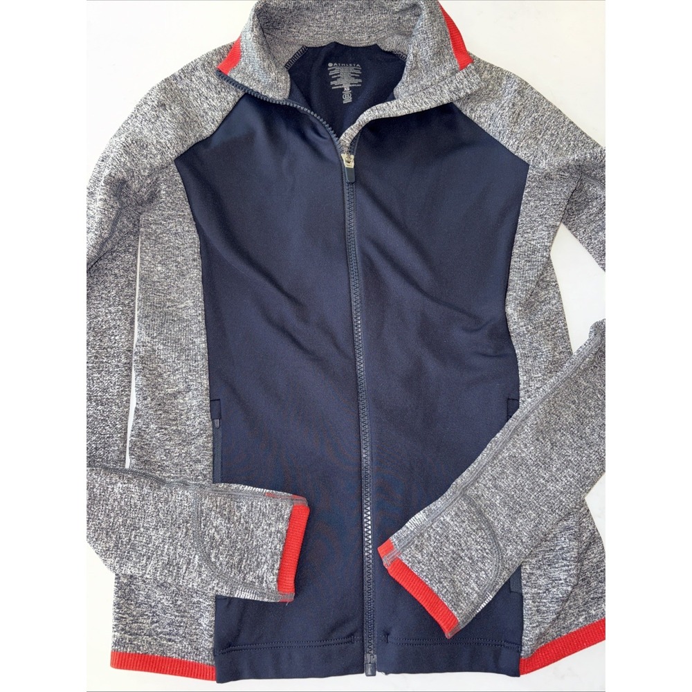 Athleta Andes Hybrid‎ Fitted Jacket Women's XS Heather Gray Full Zip Mock Neck